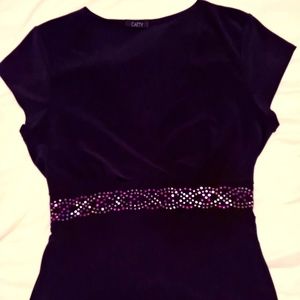 Glitter wave waistband top